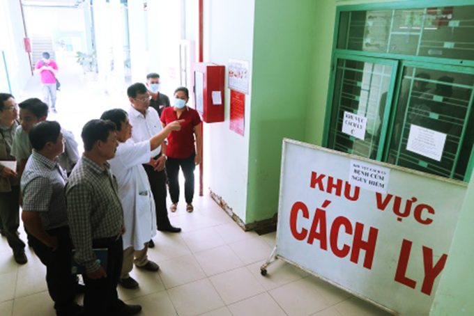 Khu vực cách ly tại Bệnh viện Bệnh nhiệt đới tỉnh.