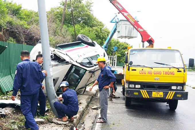 Hiện trường vụ tai nạn.