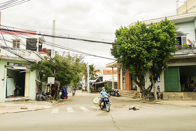 Điểm đầu dự án đường Lê Lợi nối dài (giao với đường Hùng Vương).