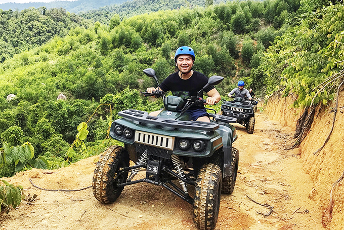 Tour xe địa hình ATV của Công viên Kong Forest - một sản phẩm mới của du lịch Khánh Hòa.