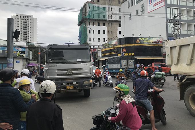 Hiện trường vụ tai nạn giao thông.