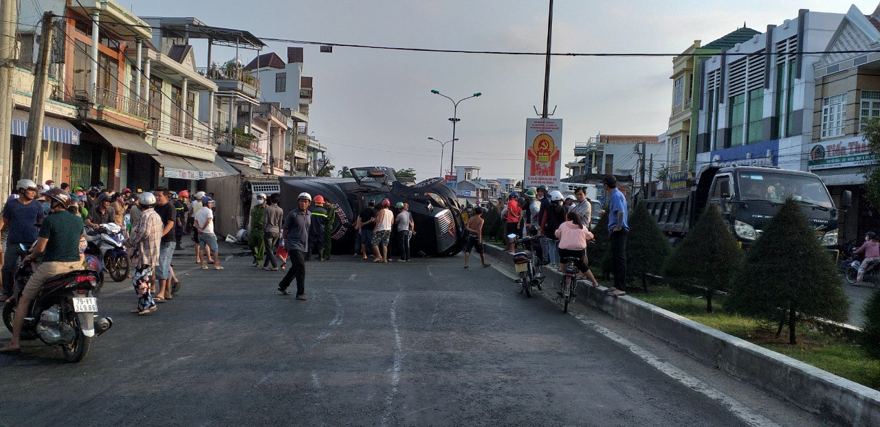 Hiện trường vụ tai nạn.