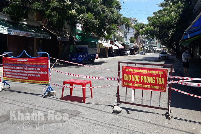 Chốt phong tỏa tại TP. Nha Trang