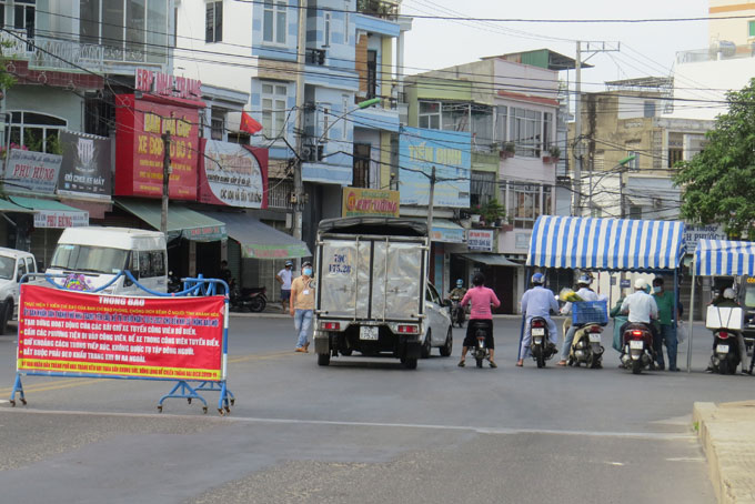 Một chốt kiểm soát tại TP. Nha Trang