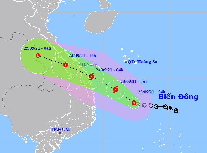 Vị trí và dự báo hướng di chuyển của ATNĐ sẽ mạnh lên thành bão