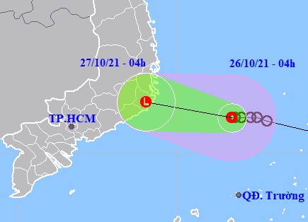 Áp thấp nhiệt đới hướng vào Khánh Hòa-Bắc Bình Thuận, miền Trung, Đông Nam Bộ mưa lớn - Ảnh 1.