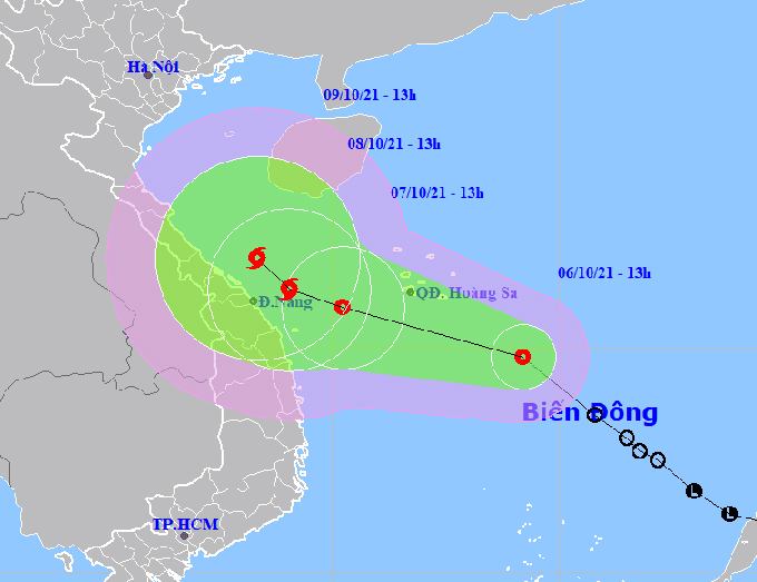 Vị trí và dự báo hướng di chuyển của ATNĐ