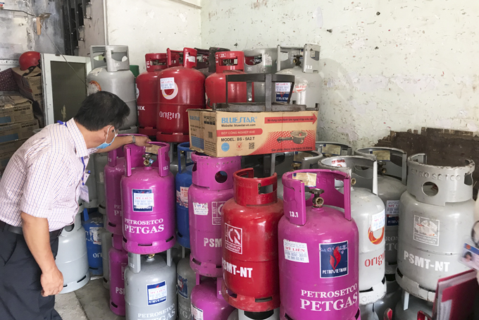 Một cửa hàng kinh doanh gas tại Nha Trang.