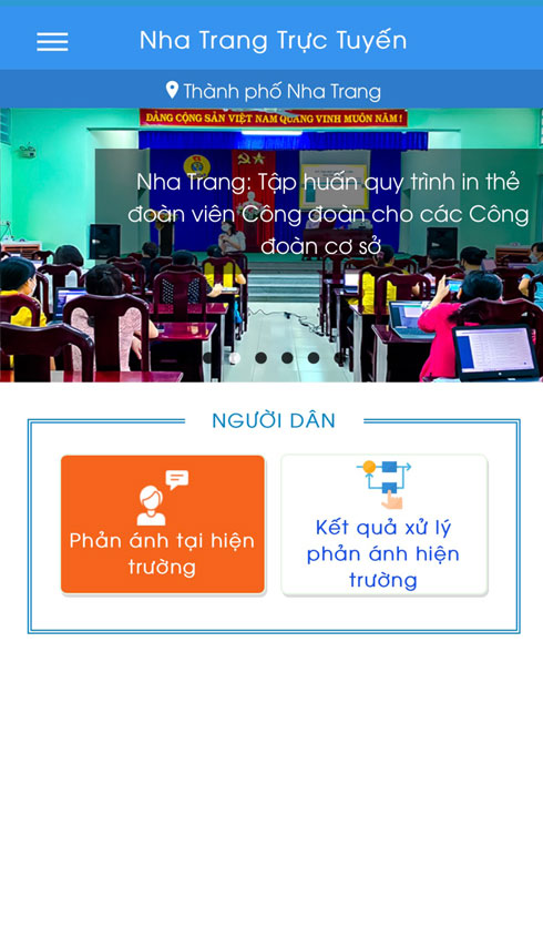 App Nha Trang trực tuyến giúp người dân phản ánh các vi phạm về đất đai và trật tự xây dựng.