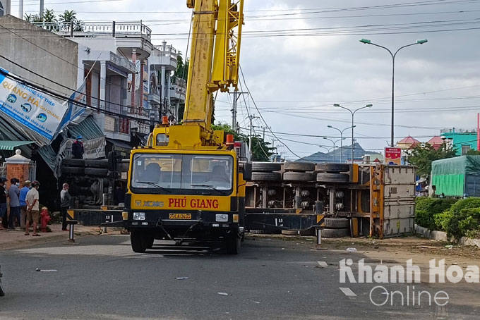 Hiện trường vụ tai nạn.