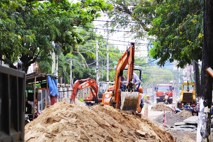 Thi công hạ tầng đường Hàn Thuyên, TP. Nha Trang.