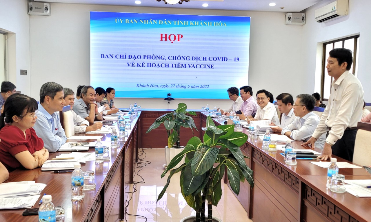 Ông Đinh Văn Thiệu chỉ đạo tại cuộc họp.