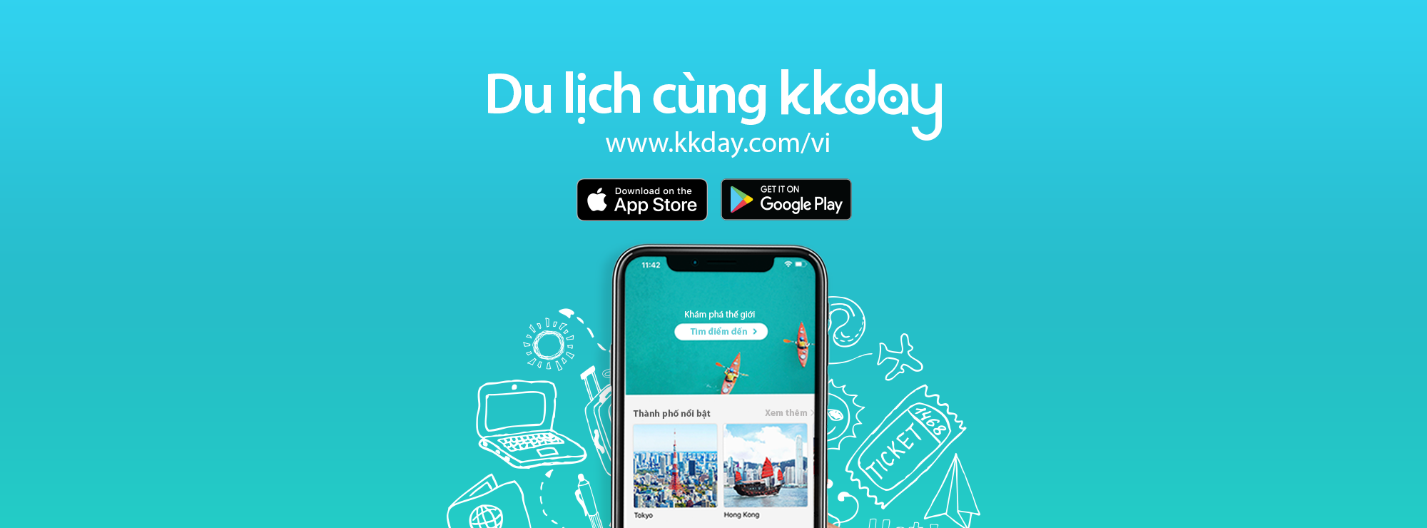 KKday đang có mặt hai nền tảng website và di động, với ứng dụng trên cả App Store và CH Google Play 