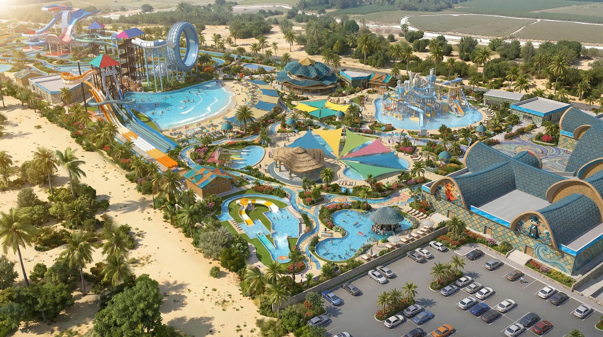 Phối cảnh công viên nước Cara Water Park.