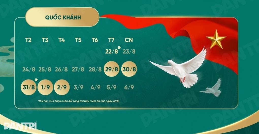 Bộ Nội vụ thông báo dịp Quốc khánh 2/9 được nghỉ 5 ngày liên tiếp - 1
