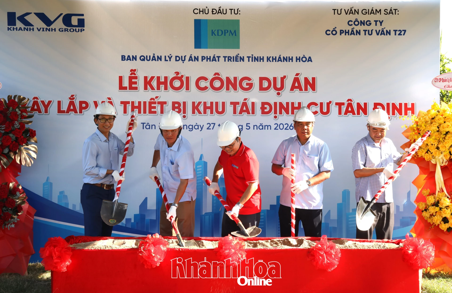 Ban Quản lý Dự án Phát triển tỉnh tổ chức khởi công Khu tái định cư Tân Định phục vụ tái định cư Dự án Đường sắt tốc độ cao trên trục Bắc - Nam đi qua địa bàn tỉnh.