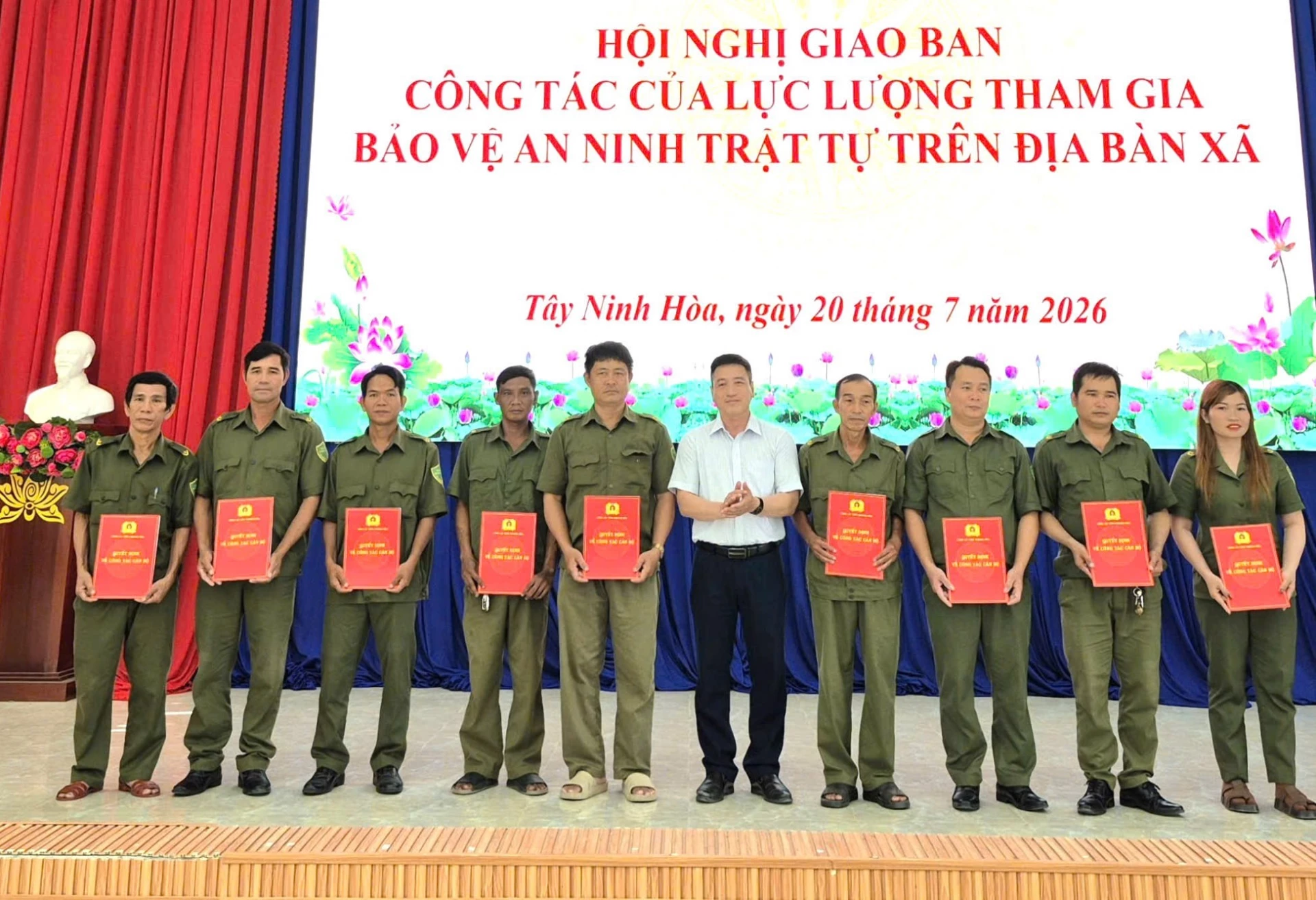 Công an xã Tây Ninh Hòa kiện toàn 9 tổ bảo vệ an ninh, trật tự ở cơ sở