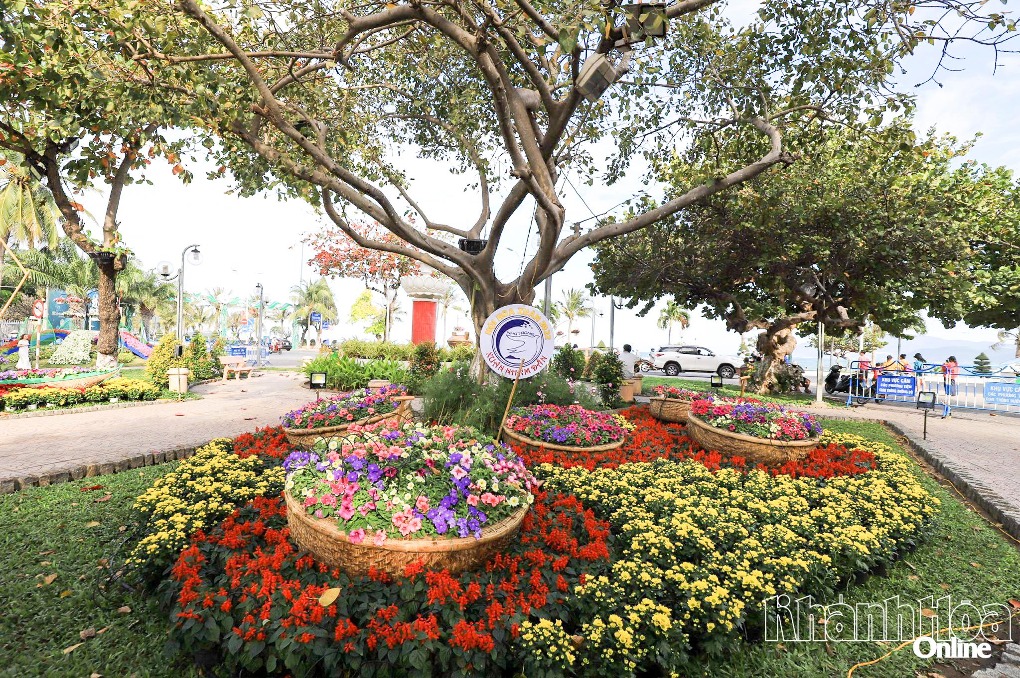 Vườn hoa xuân ở Công viên Yến Phi.