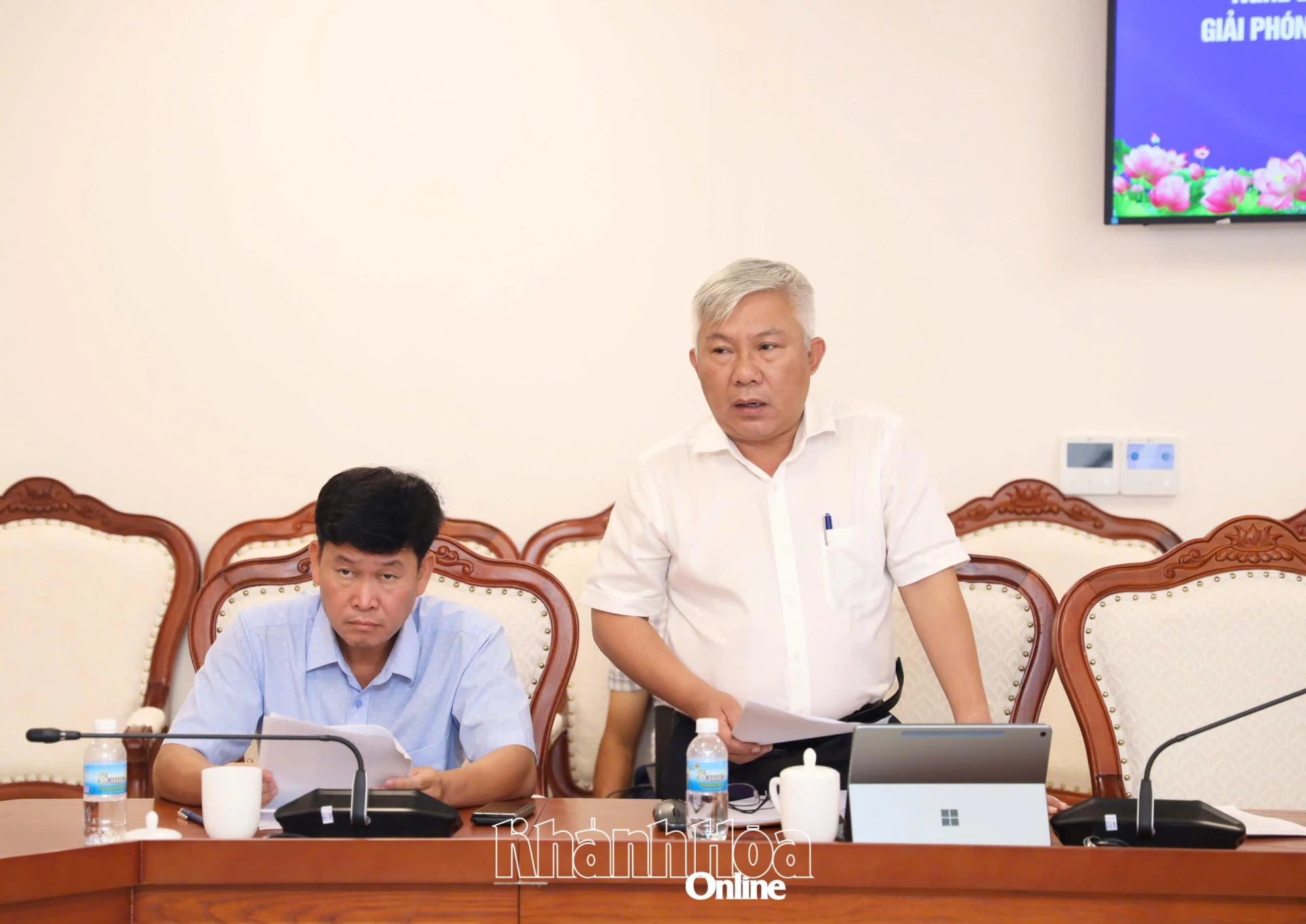 Lãnh đạo Sở Nông nghiệp và Môi trường phát biểu ý kiến