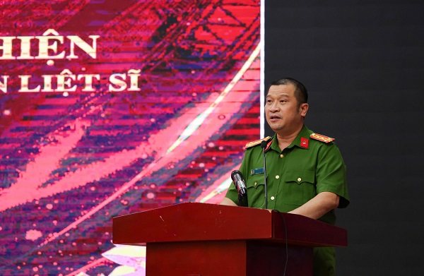 Đại tá Trần Minh Trúc, Phó Giám đốc Công an tỉnh Khánh Hòa phát biểu