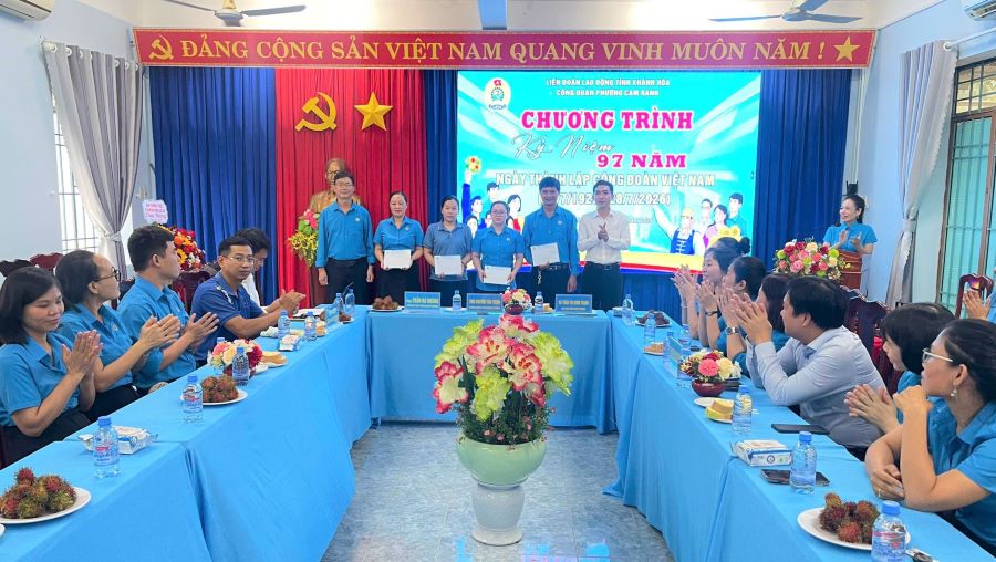 Công đoàn phường Cam Ranh tổ chức kỷ niệm 97 năm Ngày thành lập Công đoàn Việt Nam